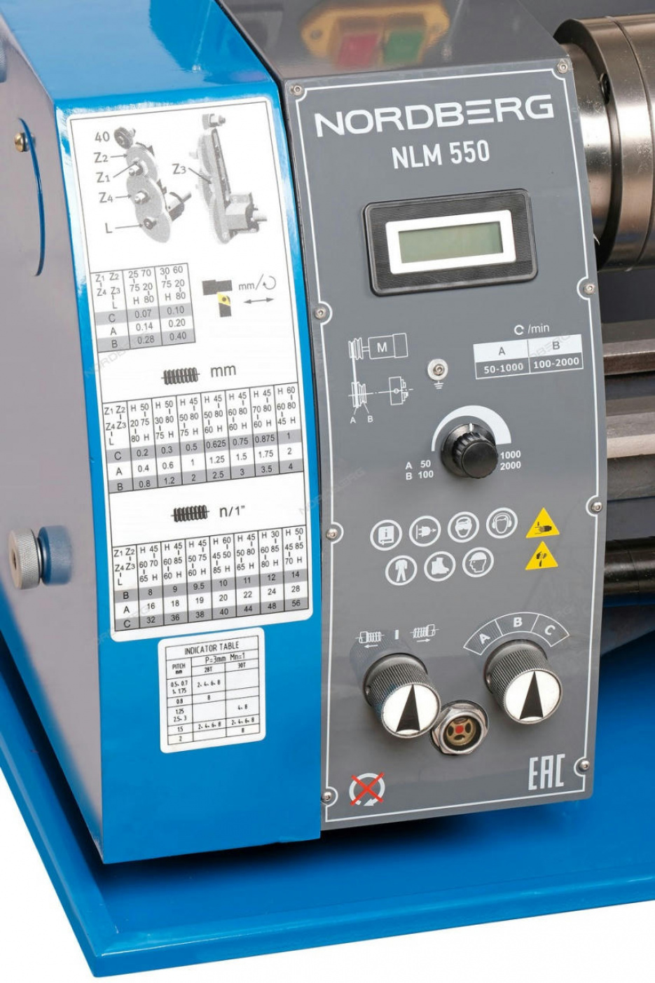 Станок токарный 1100 Вт, настольный NORDBERG NLM550