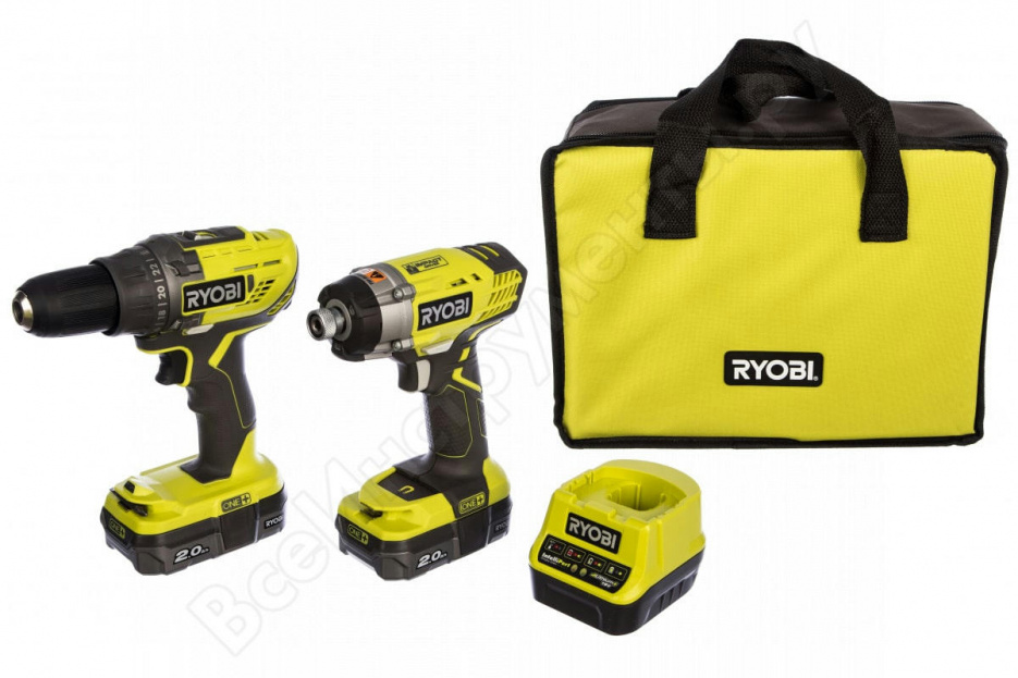 Набор аккумуляторного инструмента, 6 предметов RYOBI R18DDID-220S